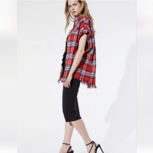 NWOT IRO Oversized Button-Down Plaid Flannel Shirt - Picture 3 of 12